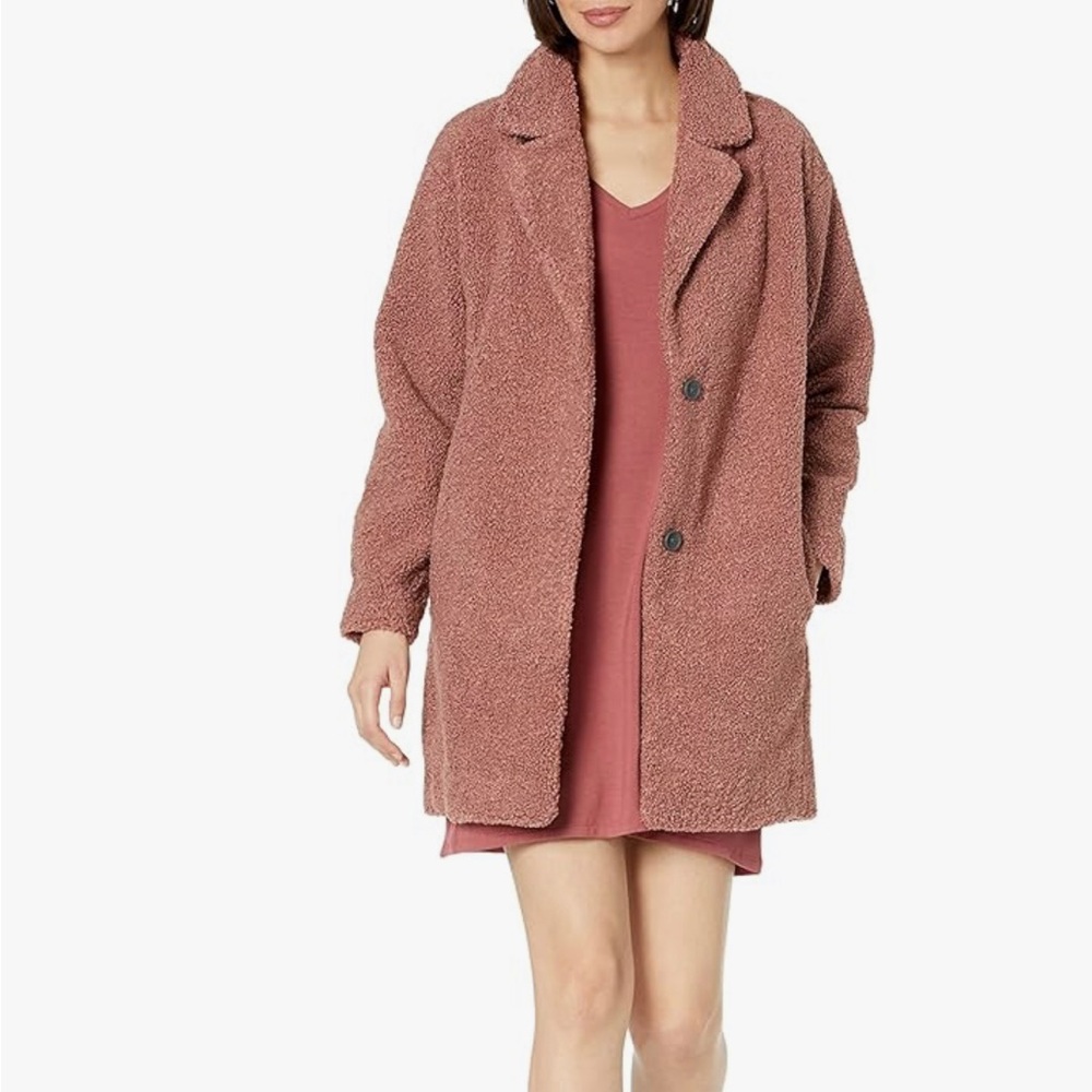 Pink fleece coat
